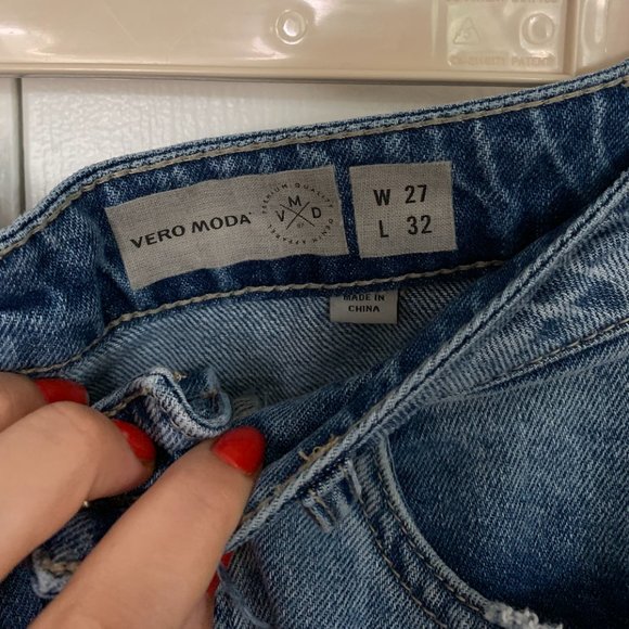 Kathy High Waist Wide Leg Crop Nonstretch Jeans 26 - Picture 6 of 6